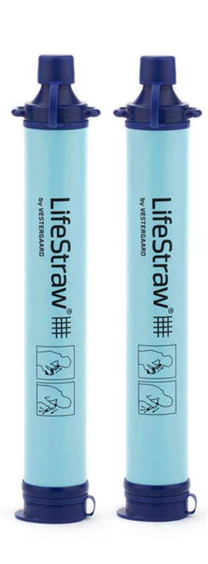 LifeStraw Personal Water Filter for Hiking, Travel and Emergency, Blue, 1PK