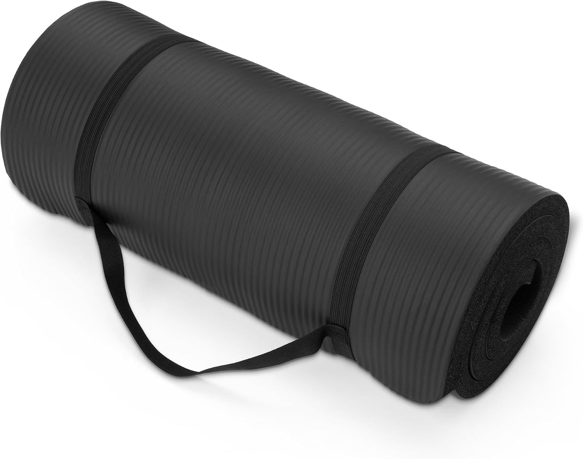 Amazon Basics Extra Thick Exercise Yoga Mat with Carrying Strap