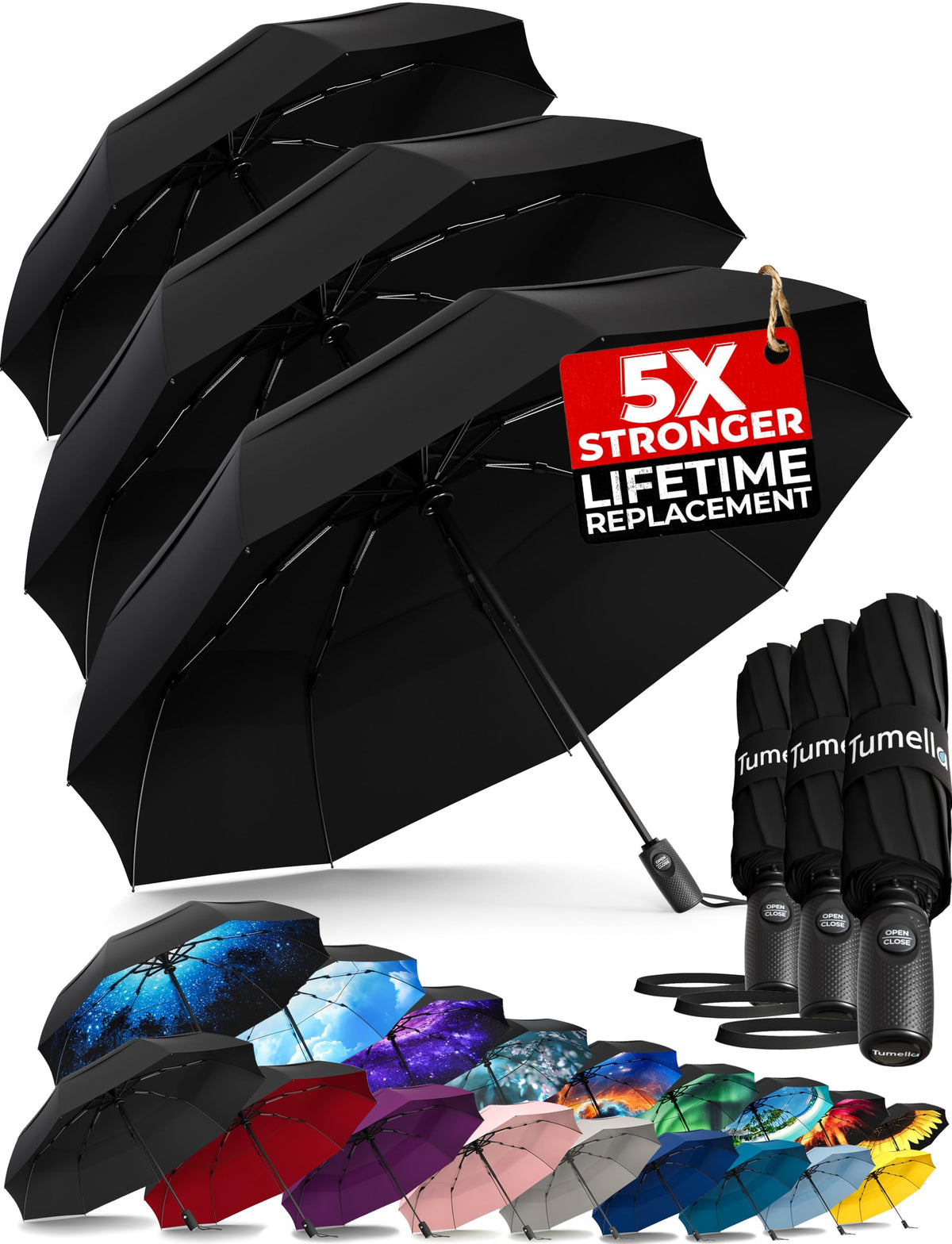 Windproof Compact Travel Umbrella