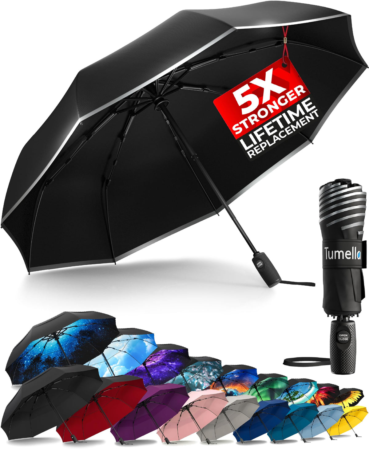 Windproof Compact Travel Umbrella