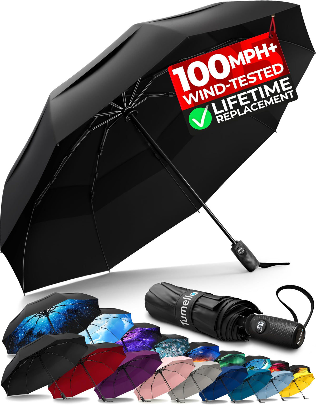 Windproof Compact Travel Umbrella