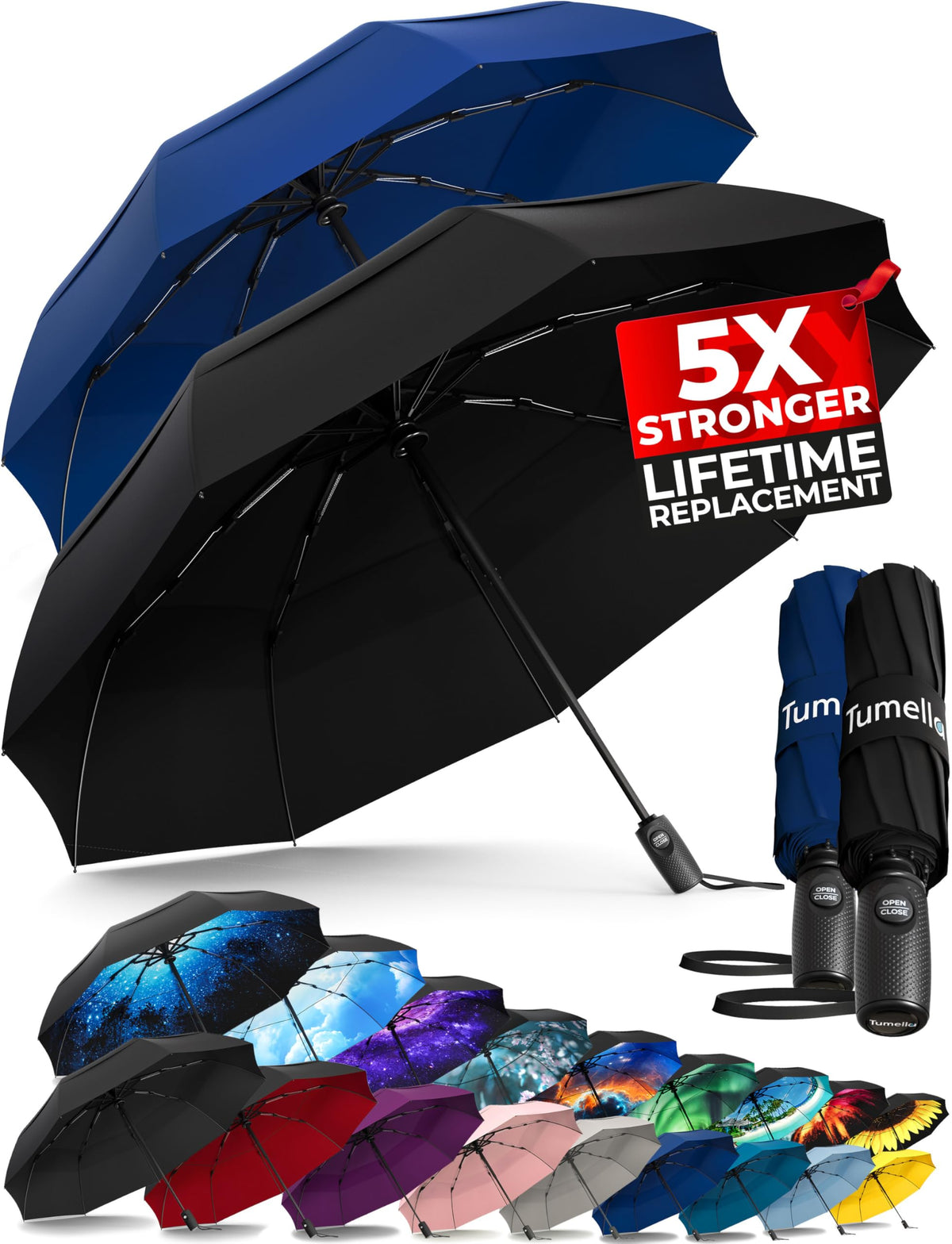 Windproof Compact Travel Umbrella