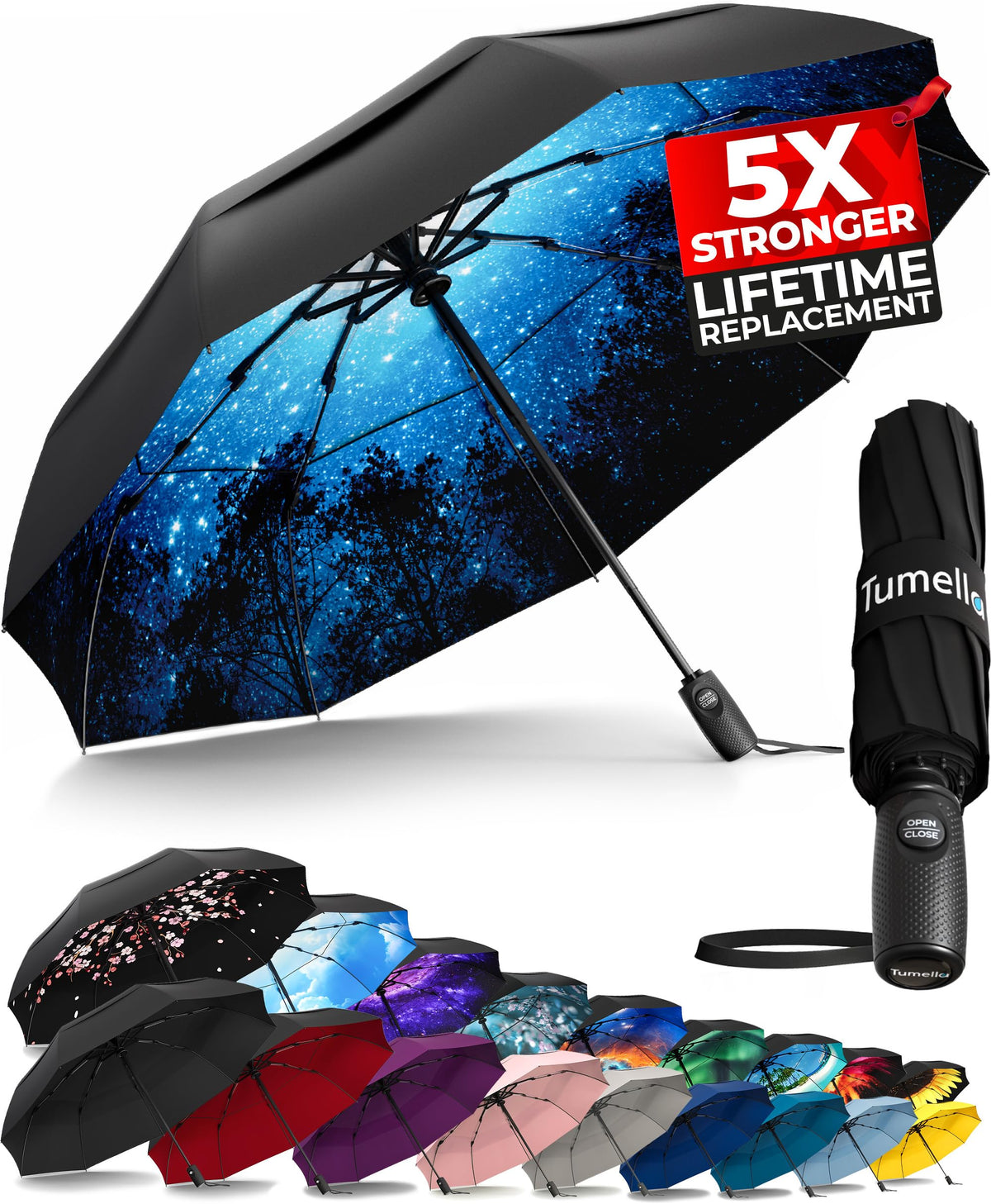 Windproof Compact Travel Umbrella