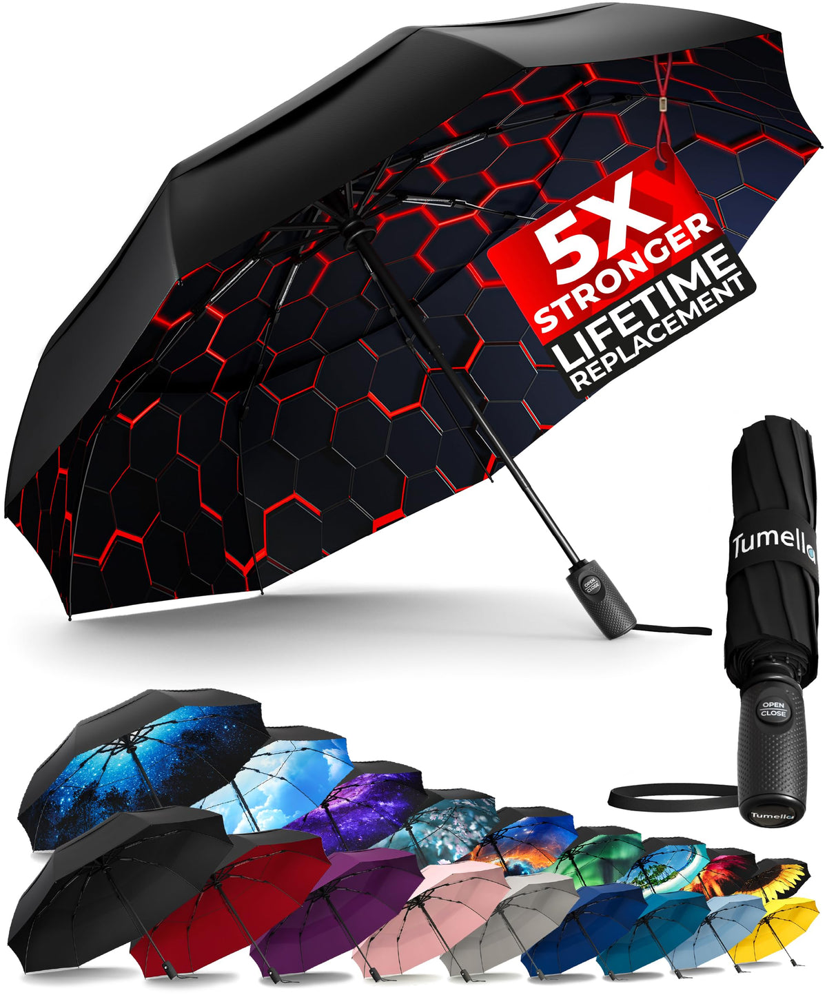 Windproof Compact Travel Umbrella