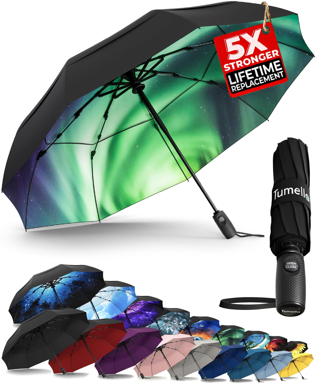 Windproof Compact Travel Umbrella