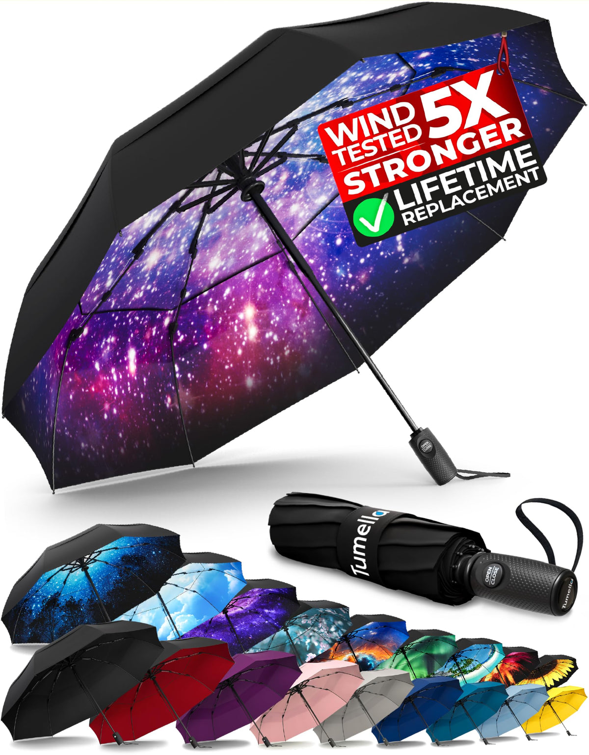 Windproof Compact Travel Umbrella
