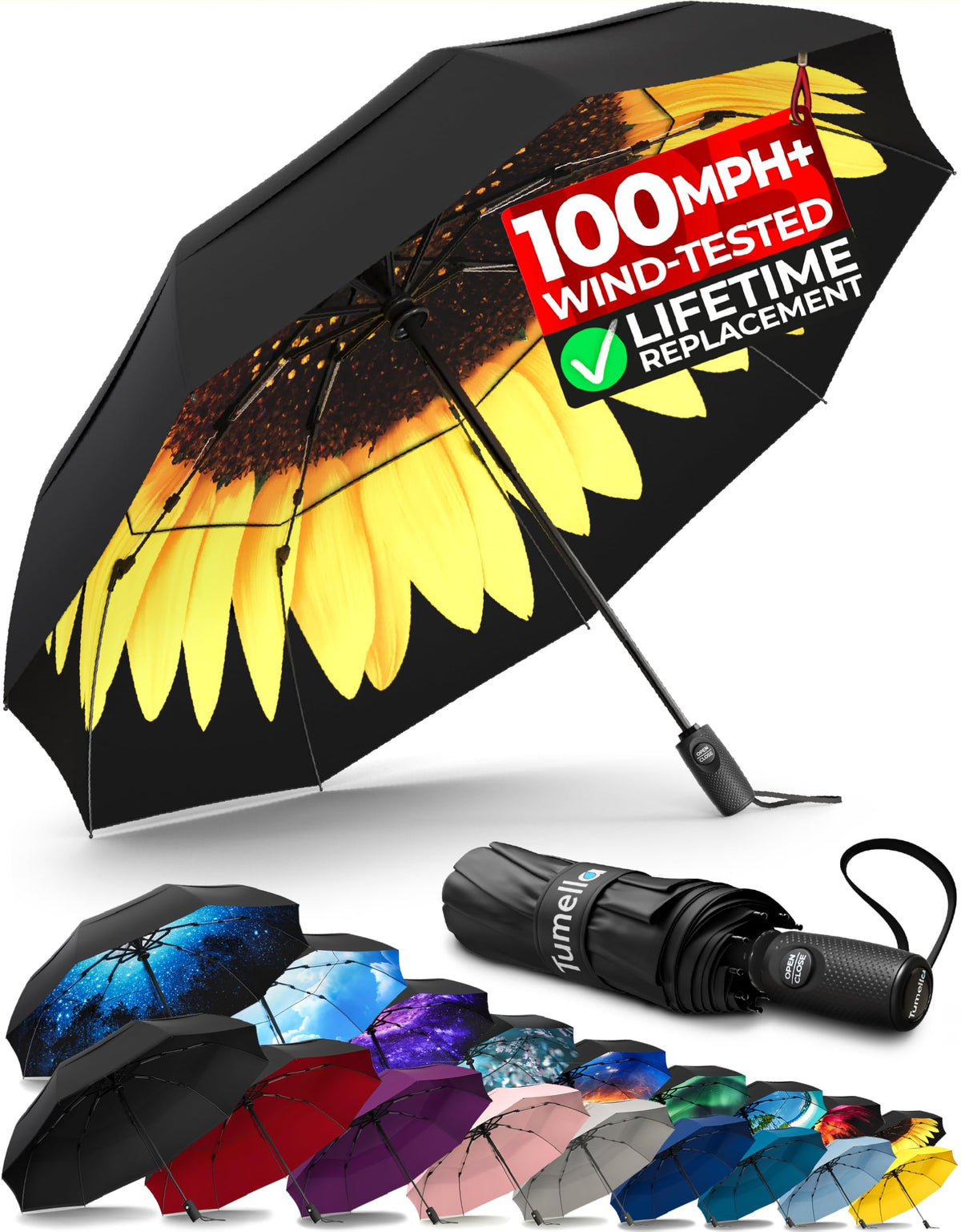 Windproof Compact Travel Umbrella