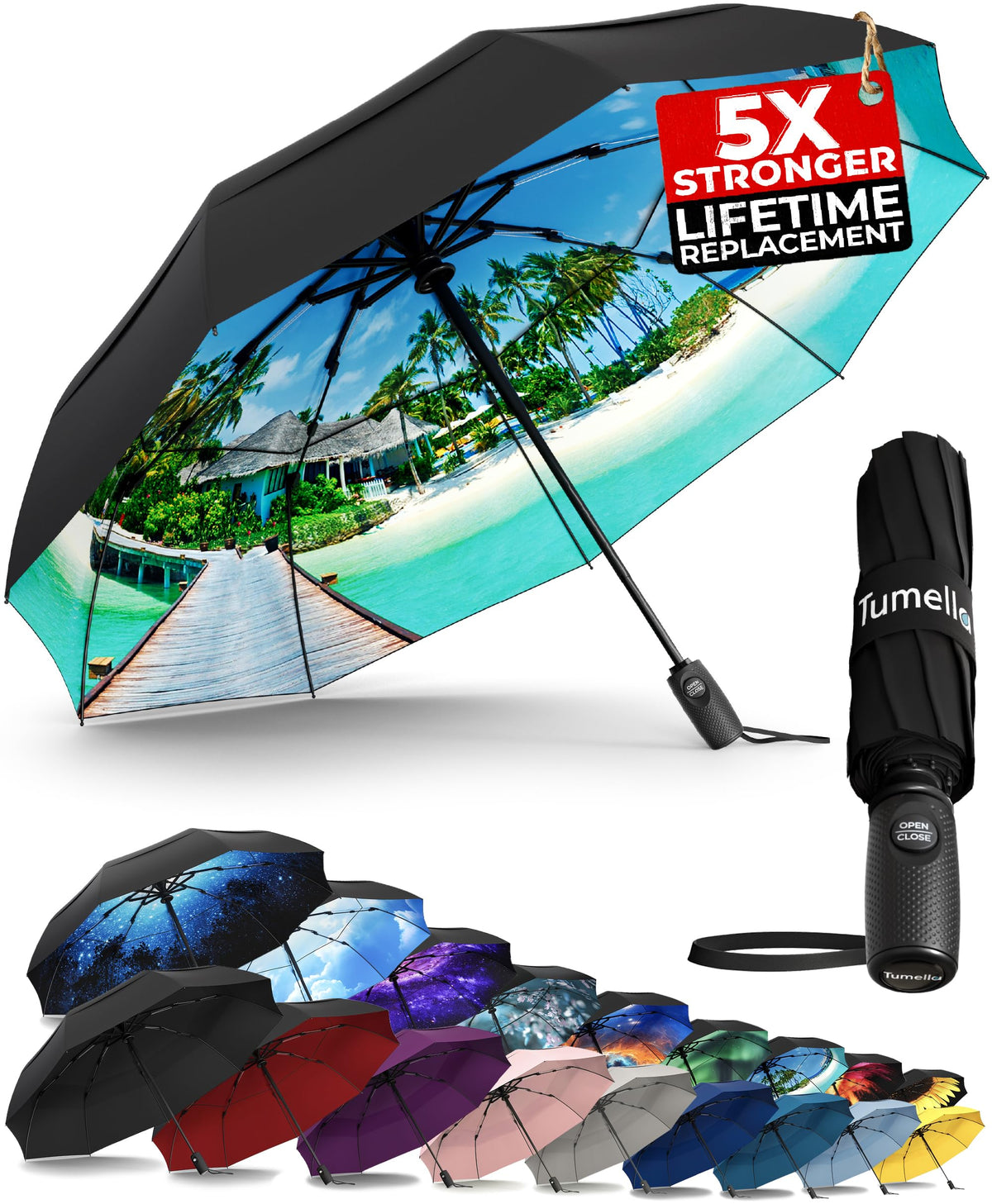 Windproof Compact Travel Umbrella