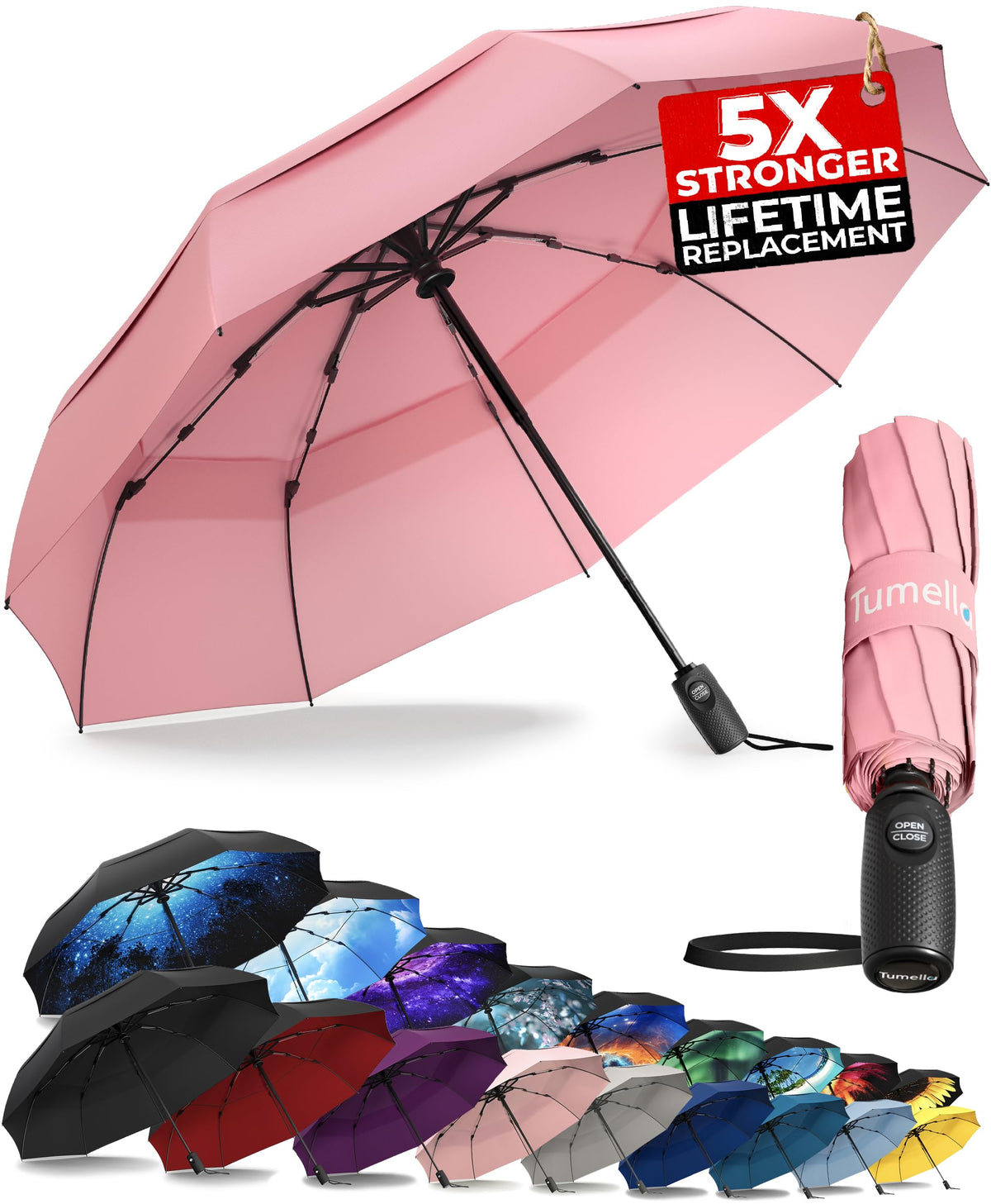 Windproof Compact Travel Umbrella