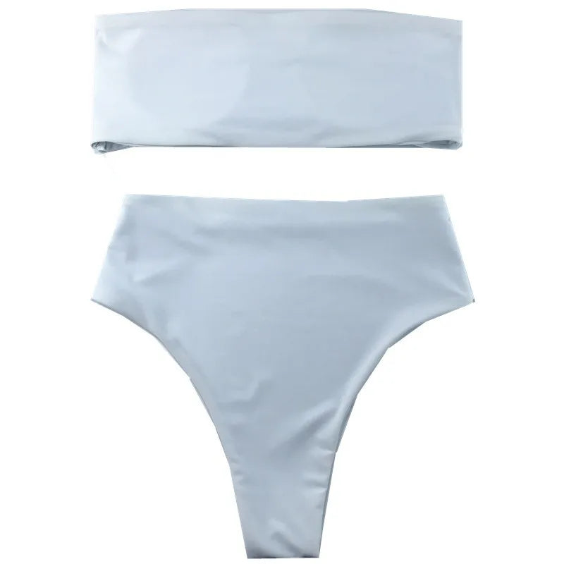 Contrast Color Push-Up Brazilian Bikini Set