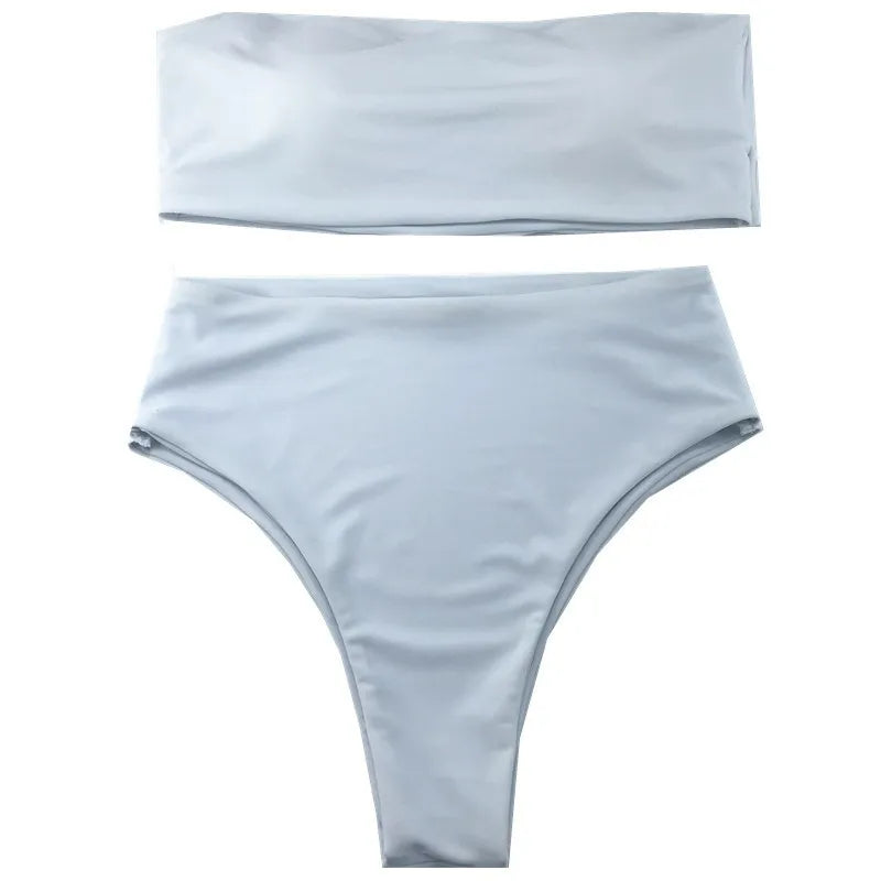 Contrast Color Push-Up Brazilian Bikini Set