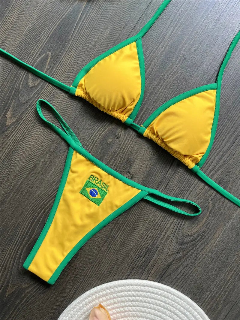 Brazilian Thong Bikini Set — Classic Two-Piece Beachwear