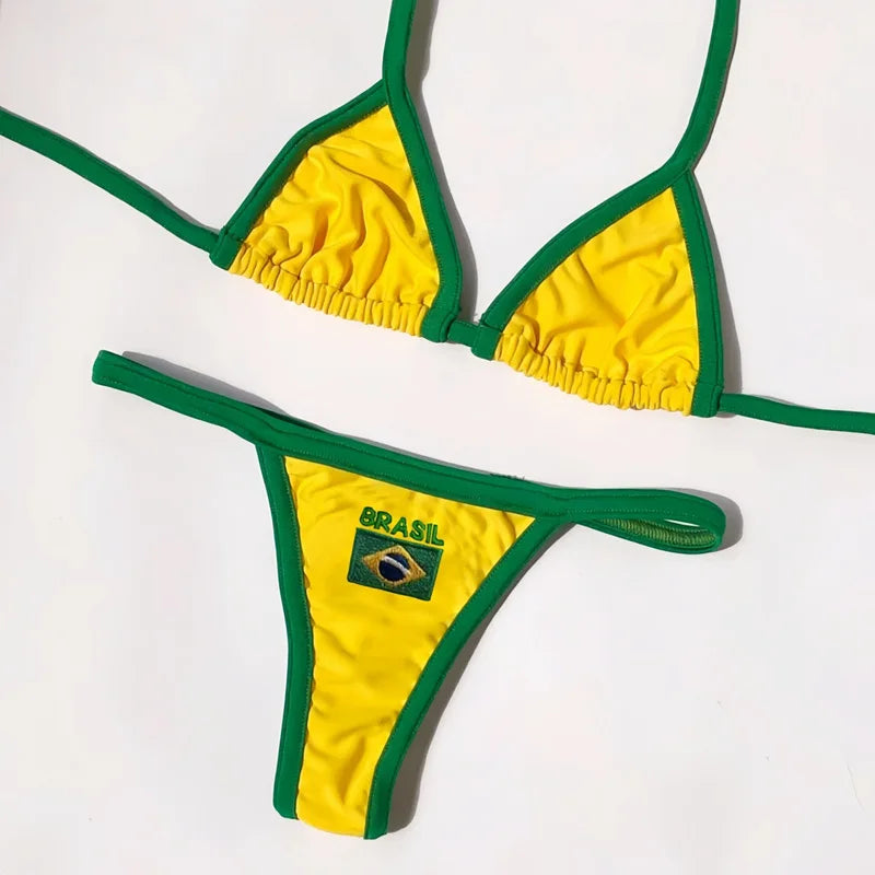 Brazilian Thong Bikini Set — Classic Two-Piece Beachwear