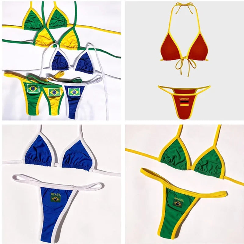 Brazilian Thong Bikini Set — Classic Two-Piece Beachwear