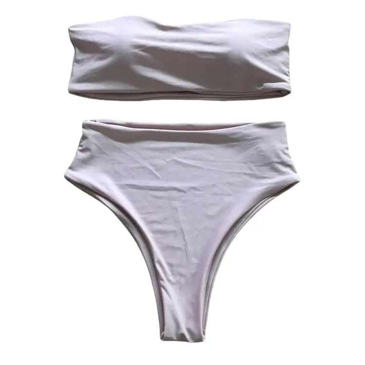 Contrast Color Push-Up Brazilian Bikini Set