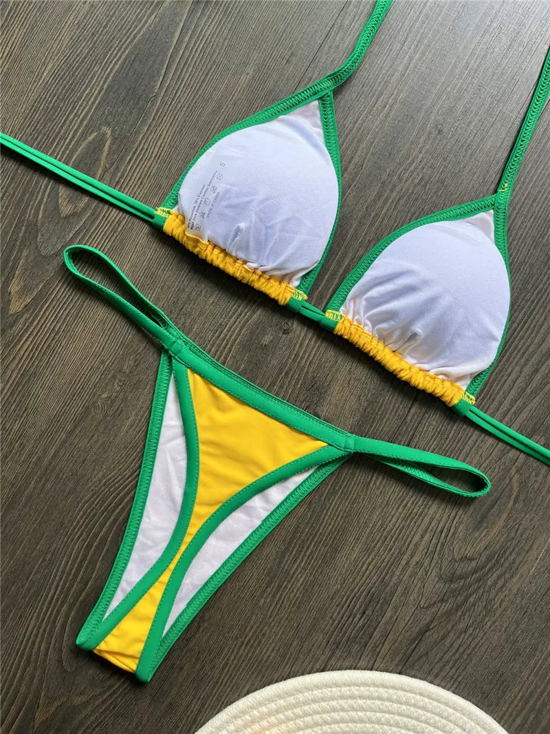 Brazilian Thong Bikini Set — Classic Two-Piece Beachwear
