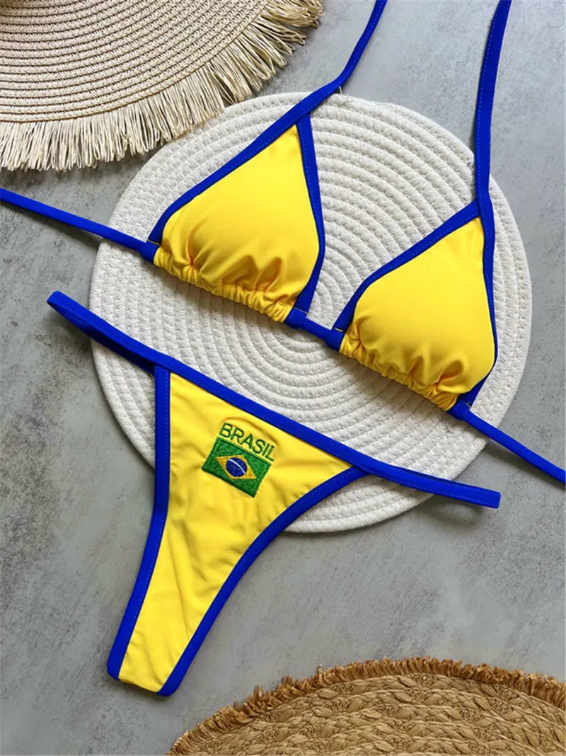 Brazilian Thong Bikini Set — Classic Two-Piece Beachwear