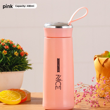 Custom Logo Double Wall Glass Cup with Lid